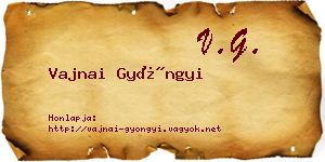 Vajnai Gyöngyi névjegykártya